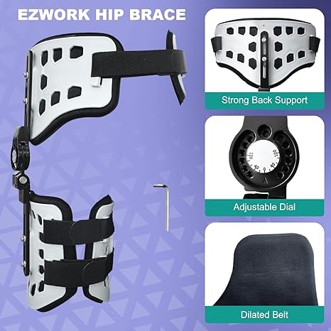 OrthoLife, Abduction Hip Brace,Post Op Rom Hip Stabilizer Brace Joint Protection Fixation Device, Hip Strap Stabilizer Hip Orthosis Support Brace For Joint Sciatica Pain Relief Women Men Universal