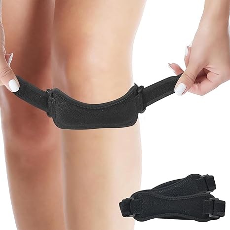 OrthoLife, Knee Strap For Knee Pain, Patella Stabilizer Knee Strap Brace Support For Hiking, Soccer, Basketball, Running, Jumpers Knee, Tennis, Tendonitis, Volleyball & Squats