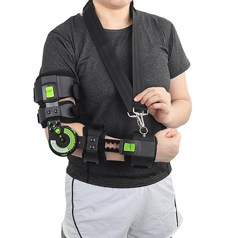 OrthoLife, Adjustable Hinged Rom Elbow Brace - Post-Op Stabilizer Splint For Arm Injury Recovery Support After Surgery, Ligament And Tendon Repairs And Dislocation