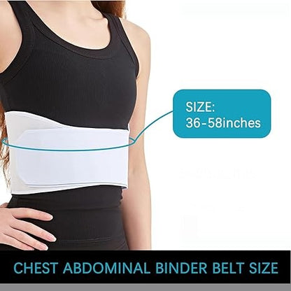 OrthoLife, Rib Chest Injury Abdominal Binder Belt Brace Broken Compression Wrap Brace Breast Belt Elastic Supports For Cracked Bruised, Intercostal Muscle Strain