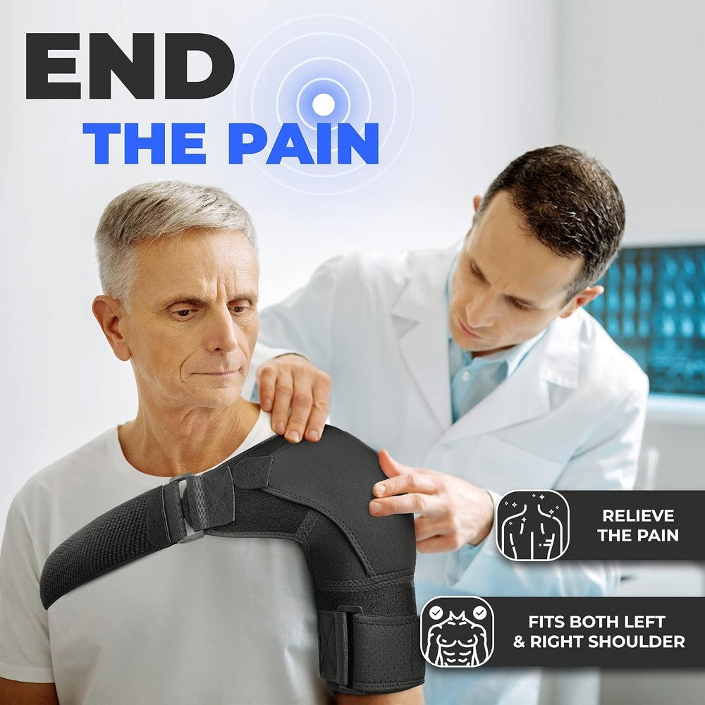 OrthoLife, Shoulder Brace For Men Both Left And Right Arm | Pain Relief Torn Rotator Cuff Compression Support Sleeve Dislocation Stability Immobilizer Stabilizer Bursitis Injury