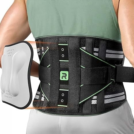 OrthoLife, Back Brace For Lower Back Pain Relief, 8X Powerful Lumbar Support With 3D Pad Massage, Back Support Belt For Men Women, Breathable Back Support Brace With Adjustable Strap