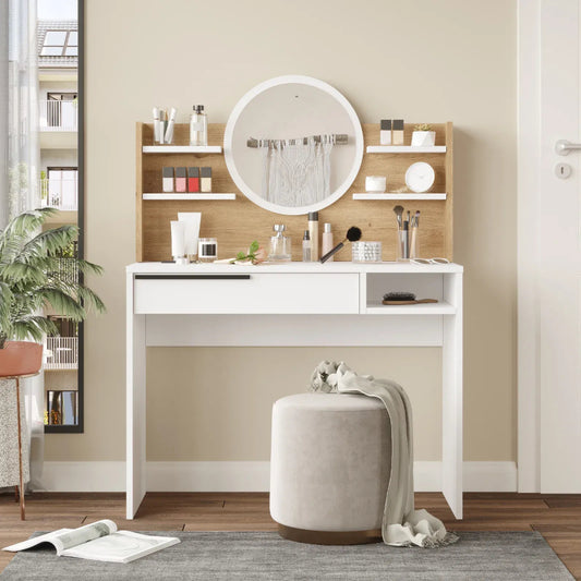 KDesign Make-Up Table [Sepet - White] HxWxD: 119.5x100x44.4cm, ON28-SW