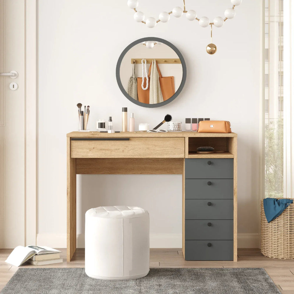 KDesign Make-Up Table [Sepet - Anthracite] HxWxD: 75x100x44.5cm, ON29-SA