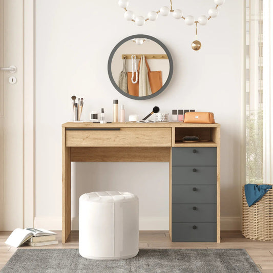 KDesign Make-Up Table [Sepet - Anthracite] HxWxD: 75x100x44.5cm, ON29-SA