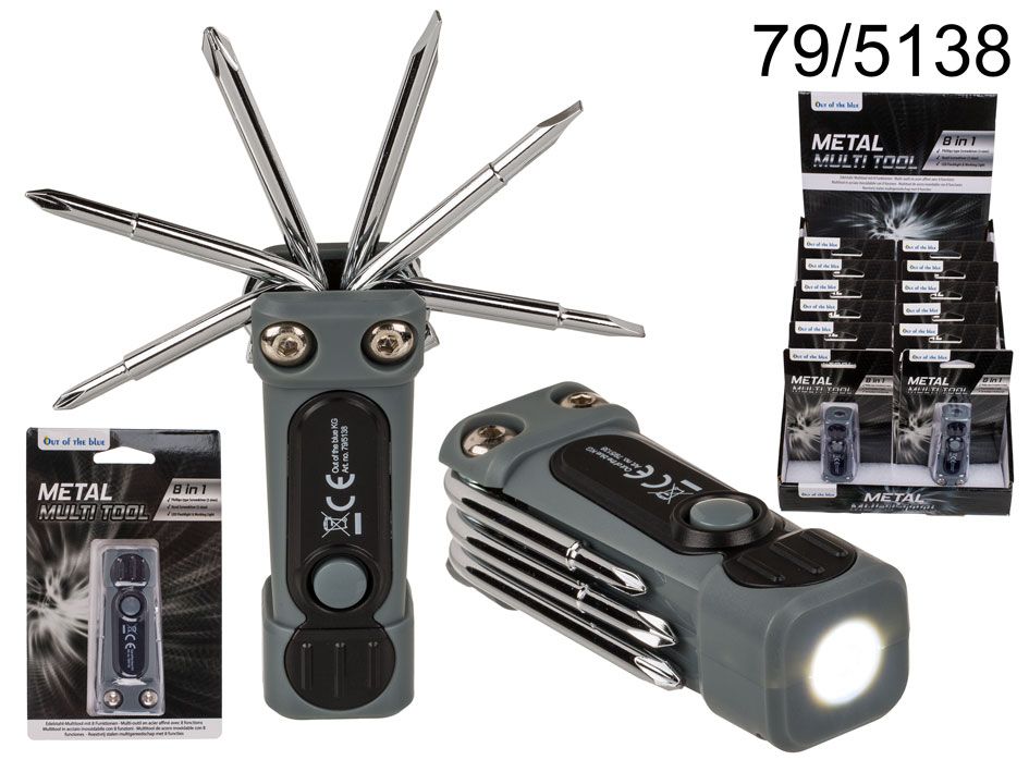 Out Of The Blue, 8-In-1 Multifunctional Tool, 79/5138, Grey