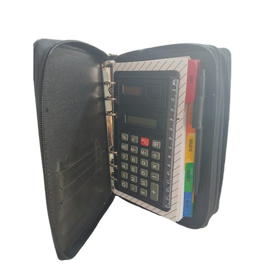 Deluxe, Organizer Bag Executive Portfolio With Calculator Agenda Features Monthly & Weekly Planner