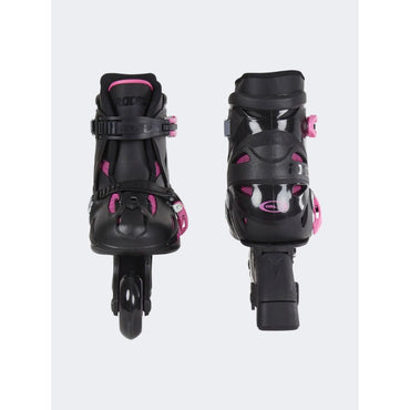Roces, Orlando III Unisex Adjustable Skating Roller Skates Black Pink, Available in Different Sizes