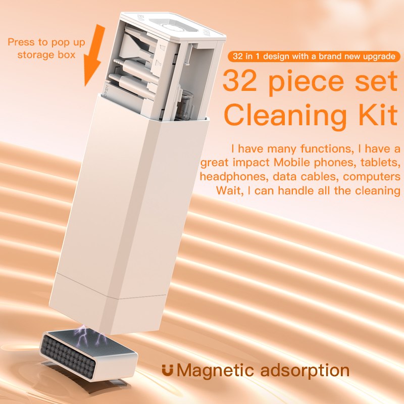 32 in 1 Multifunctional Laptop Headphones Keyboard Cleaner Kit Electronics Cleaning Kit Keyboard Cleaning Brush