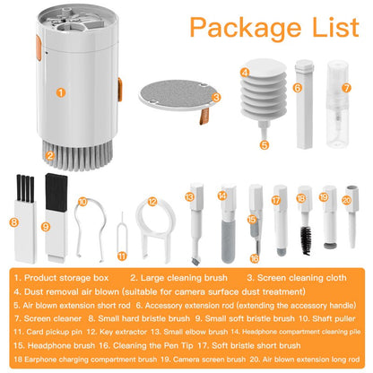 20 in 1 Multifunctional Laptop Headphones Keyboard Cleaner Kit Electronics Cleaning Kit Keyboard Cleaning Brush