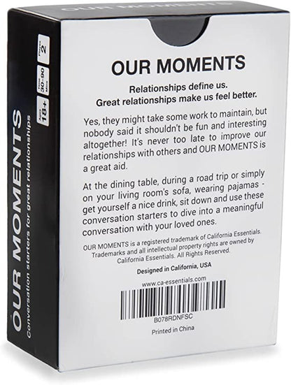 OUR MOMENTS Couples: 100 Conversation Starters for Great Relationships - Fun Conversation Cards Game for Couples
