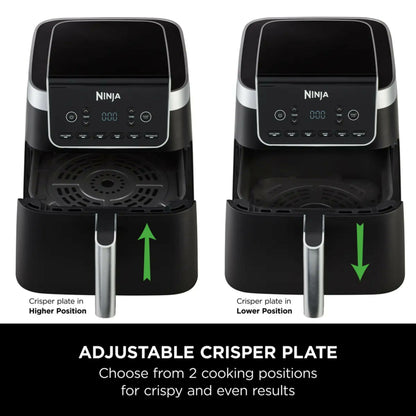 Ninja Air Fryer MAX PRO, 6.2L, Large Square Single Drawer, Roast, Bake, Air Fry, Family Size, Digital, Non-Stick, Dishwasher Safe Basket & Crisper Plate, Black, AF180ME