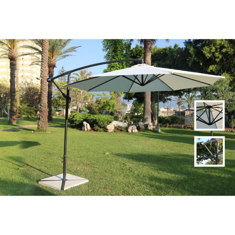 SK, Banana Umbrella Steel Galzvanized Off-White, PTR-1211