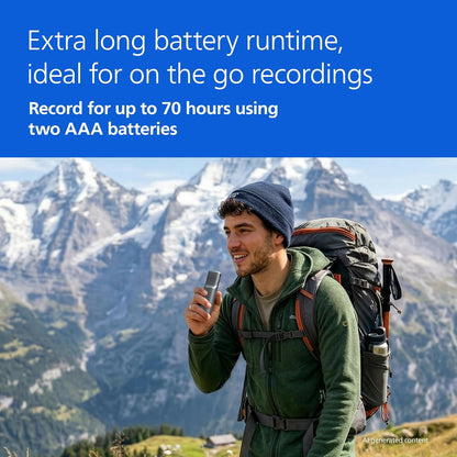 Philips DVT1170 VoiceTracer, Audio Recorder, 8GB, Micro SD Card Slot, 360° Microphone for Excellent Sound
