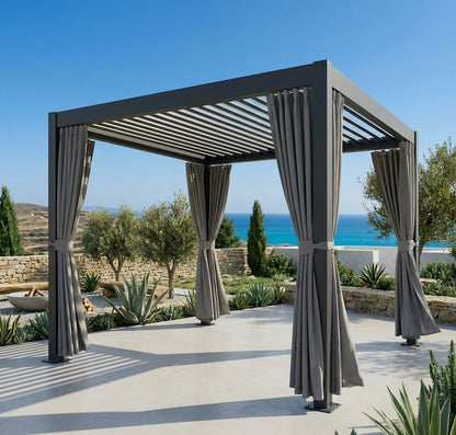 Louvered Pergola ? Aluminum with Adjustable Roof (3x3 m), P001