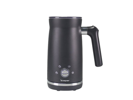 Beper, Automatic Milk Frother, With LID, 300ML, 4 Functions, Power 500W, Black