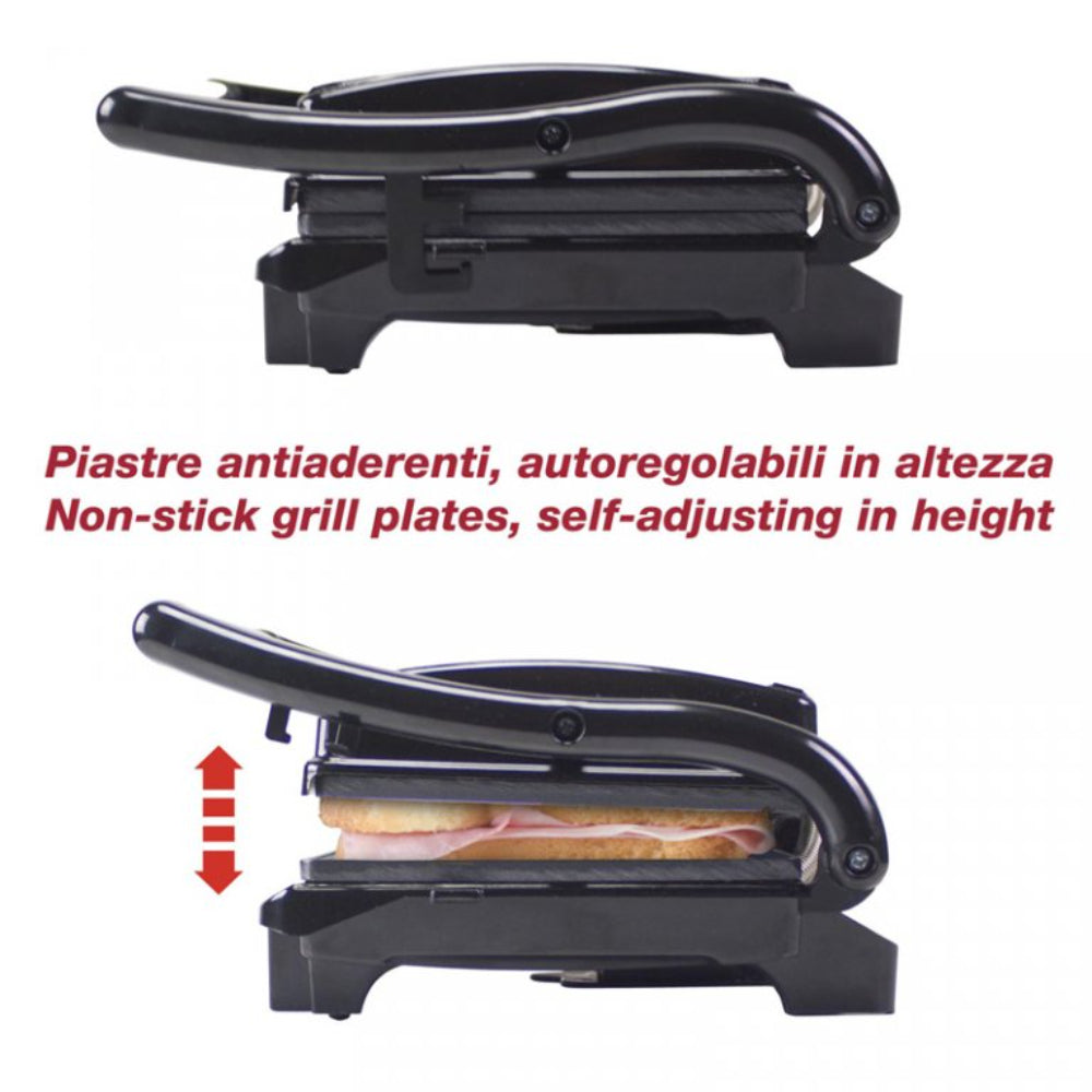 Beper Electric Grill, Non Stick Coating, Steel, 800W [Black], P101TOS003