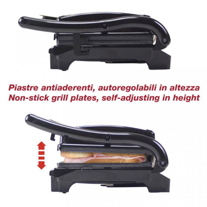 Beper Electric Grill, Non Stick Coating, Steel, 800W [Black], P101TOS003