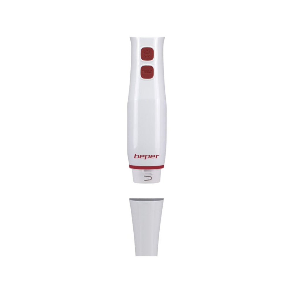 Beper Hand Blender 400W, Stainless Steel, Turbo Function [White], P102FRU003