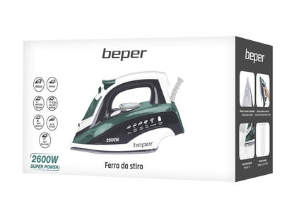 Beper, Steam Iron, Dry/Steam Ironing, 400ML, 2600W, P204FER003