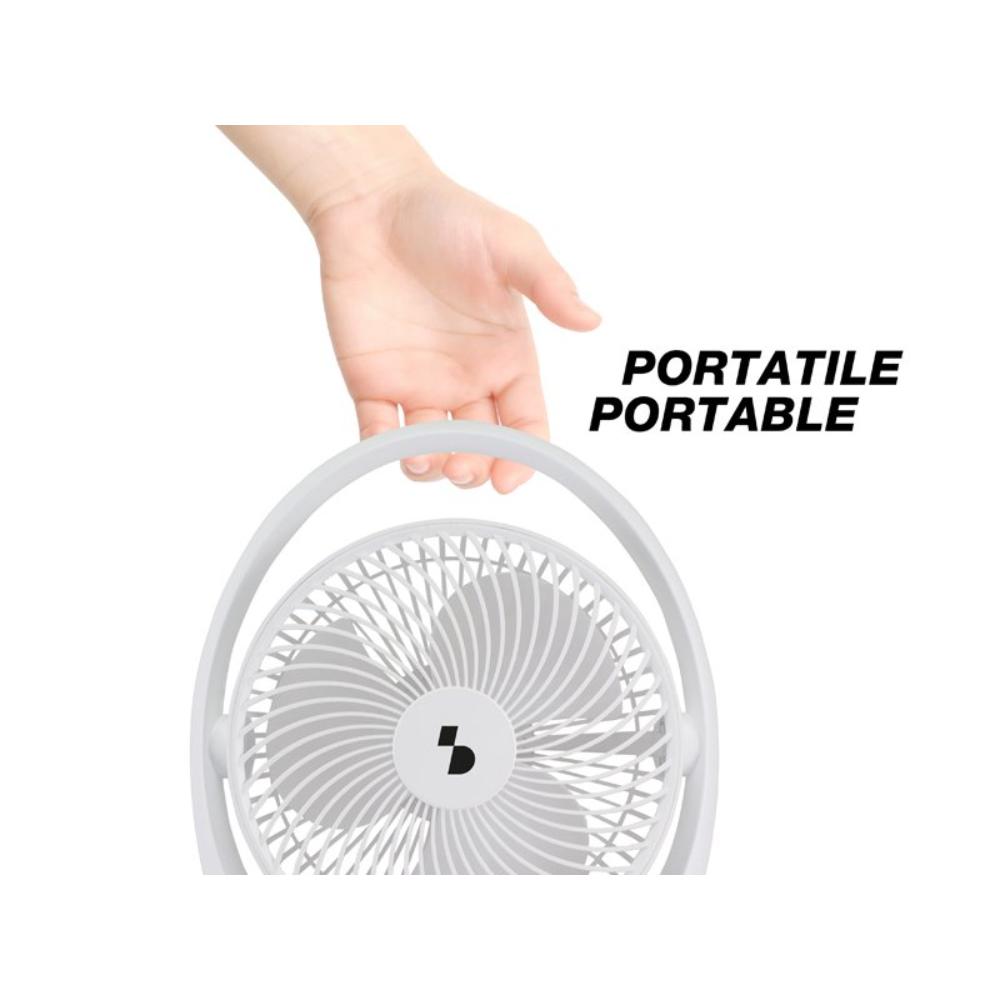 Beper Portable Fan Rechargeable With LED Light 3 Ventilation Speeds, P206VEN425