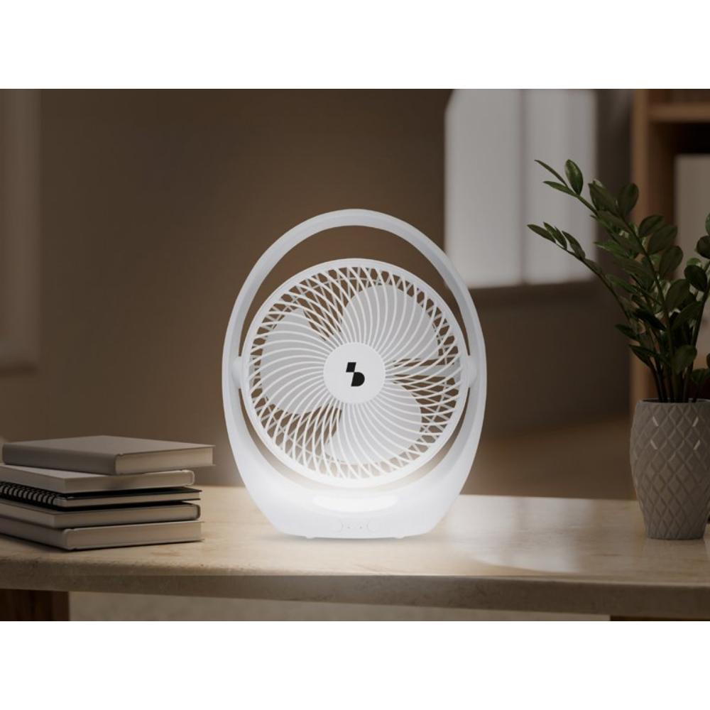 Beper Portable Fan Rechargeable With LED Light 3 Ventilation Speeds, P206VEN425