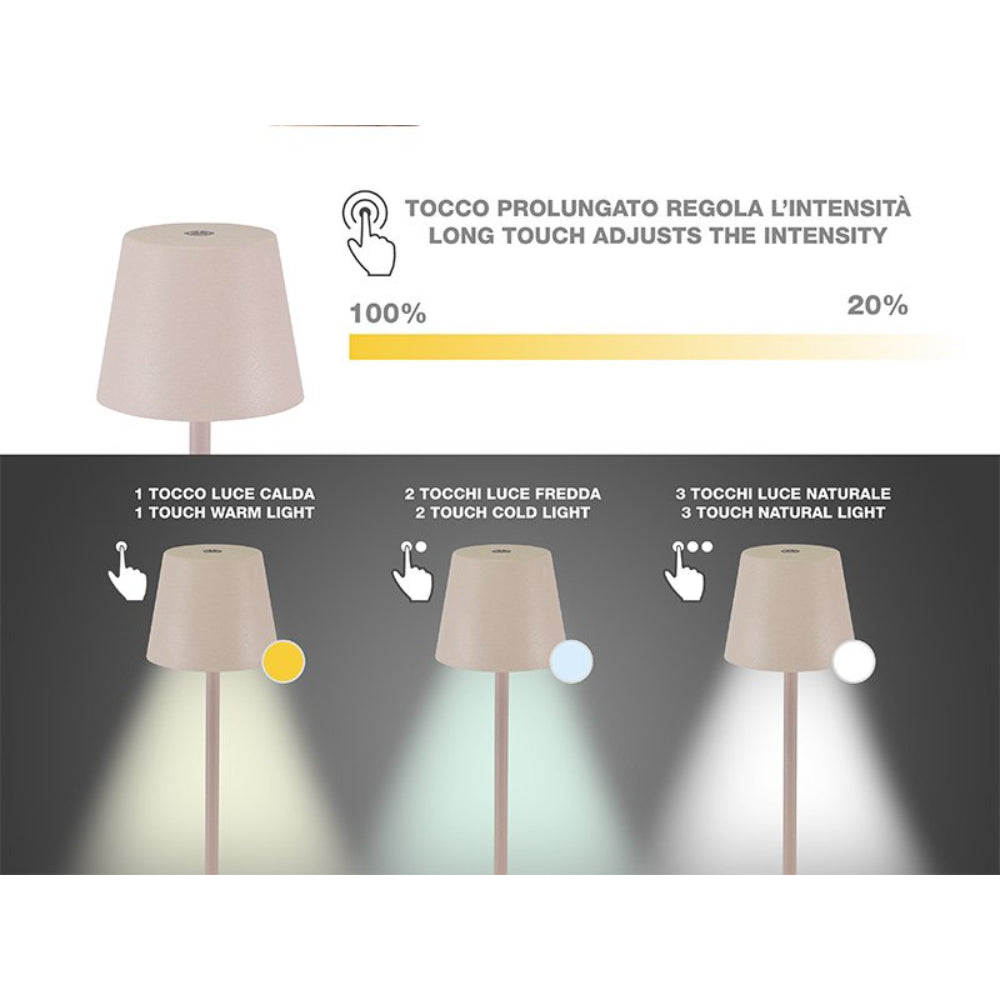 Beper Rechargeable Table Lamp Pink, P207ILI202