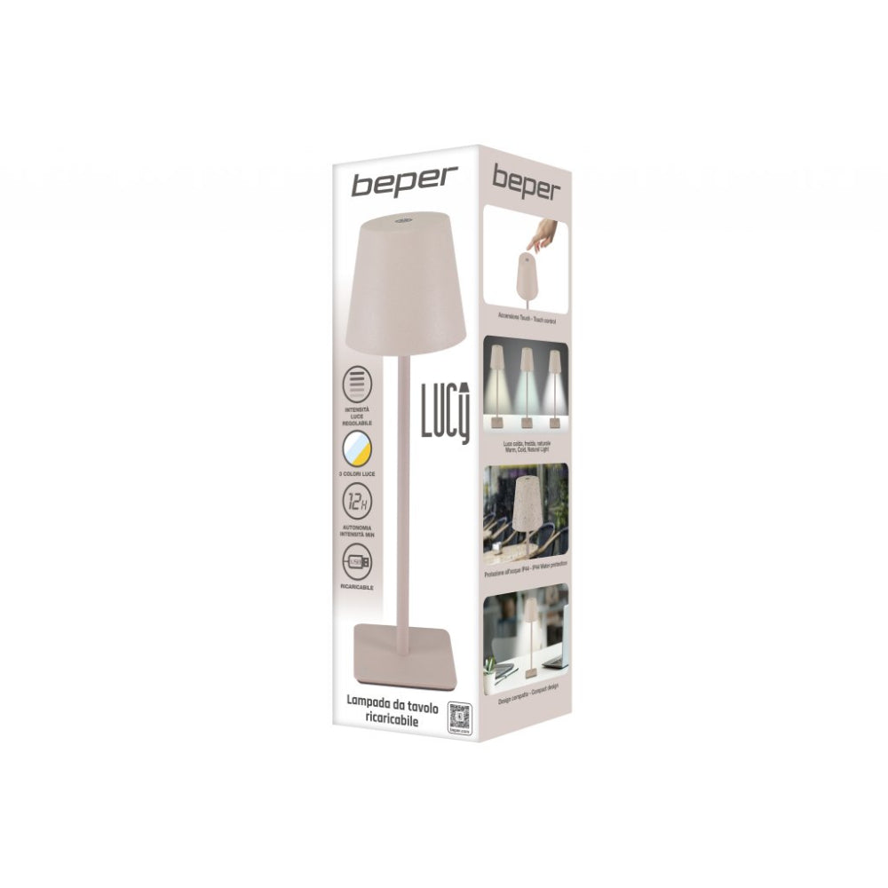 Beper Rechargeable Table Lamp Pink, P207ILI202