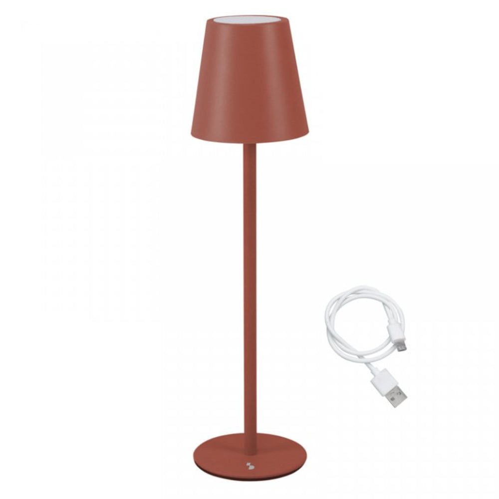 Beper Rechargeable Table Lamp Aura Brick Red, P207ILI204