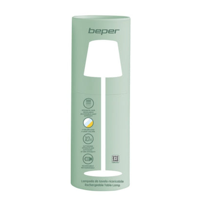 Beper Rechargeable Table Lamp Aura Mint Green, P207ILI208