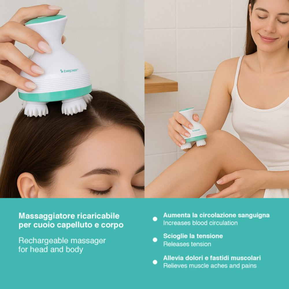 Beper Rechargeable Head And Body Massager, P302MAS150