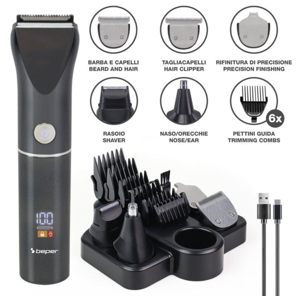 Beper Trimmer Set For Face, Hair and Body - TrimX 12, P304CAP050