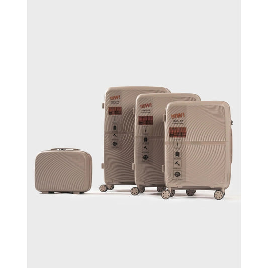 Partner Prime, 4 Piece Hardside Spinner Luggage Set, Beige, Available in Different Colors