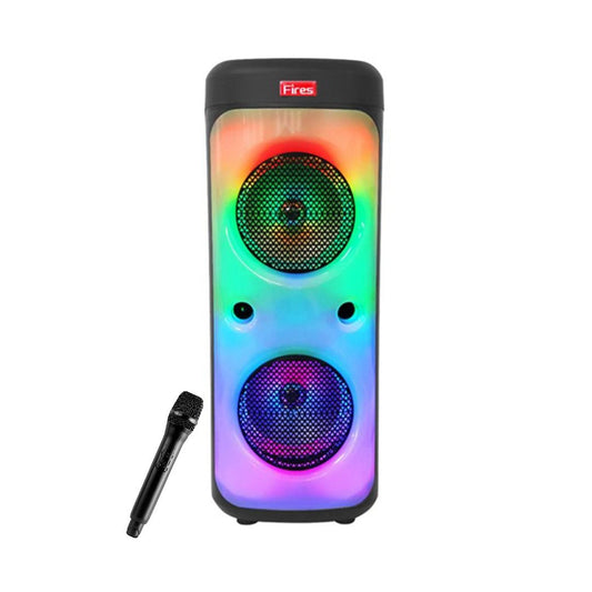DPUS, Double Portable Speaker Karaoke Bluetooth 8 inch with Wireless Mic - SZ2212.