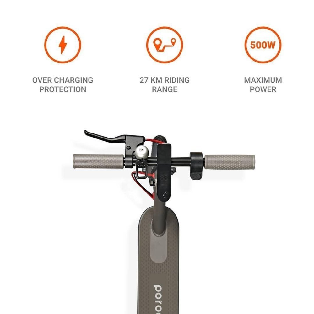 Porodo, Electric Urban Scooter Long-Range Battery Lightweight And Foldable- Black | Pd-Esctpo-Bk