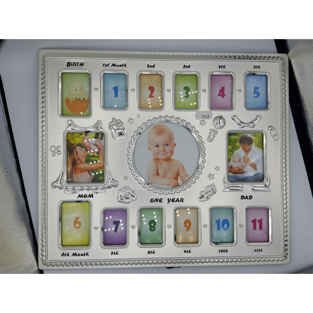 Silver Plated 12 Month Baby Picture Frame 1167