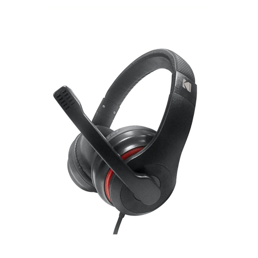Kodak, Wired Headphone With Adjustable Microphone Volume Control USB 1.2m Cable - PHD706