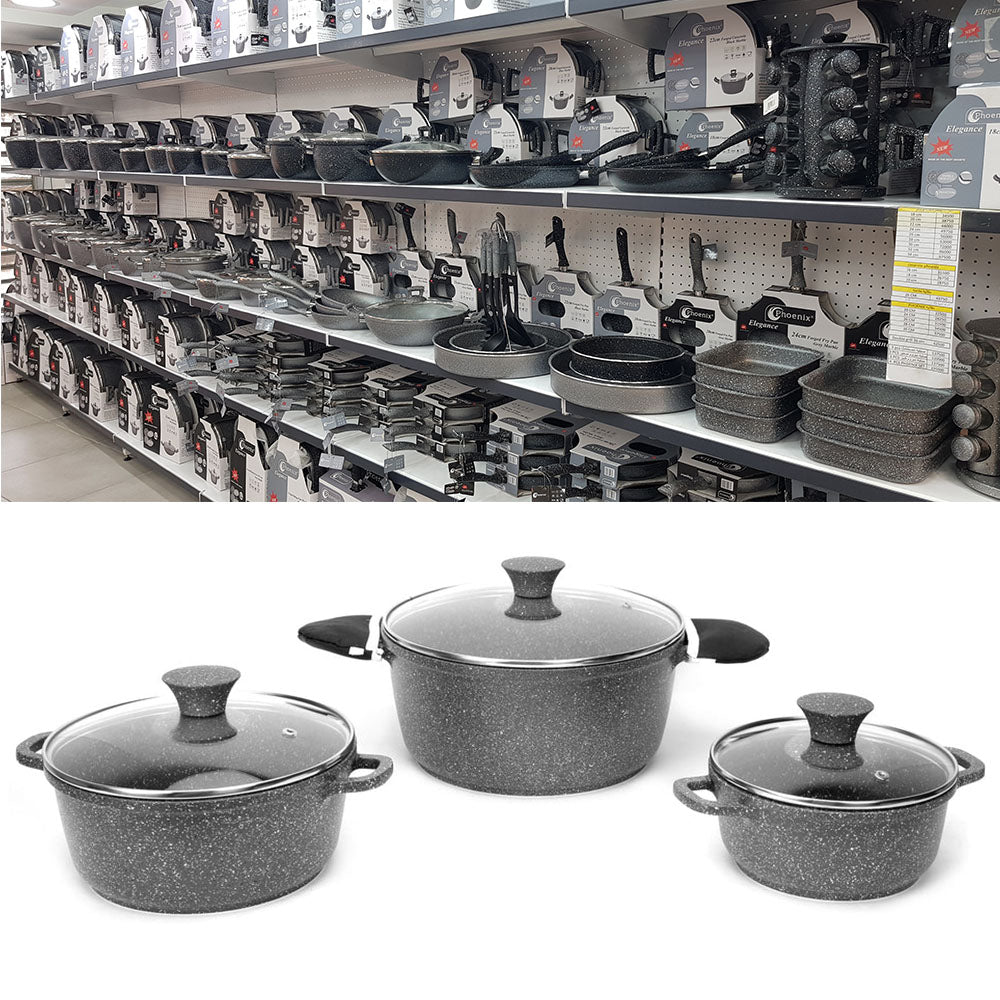 Phoenix, Professional Granite Die Cast Non-stick Cooking CasserolAvailable in Different Colors & Sizes