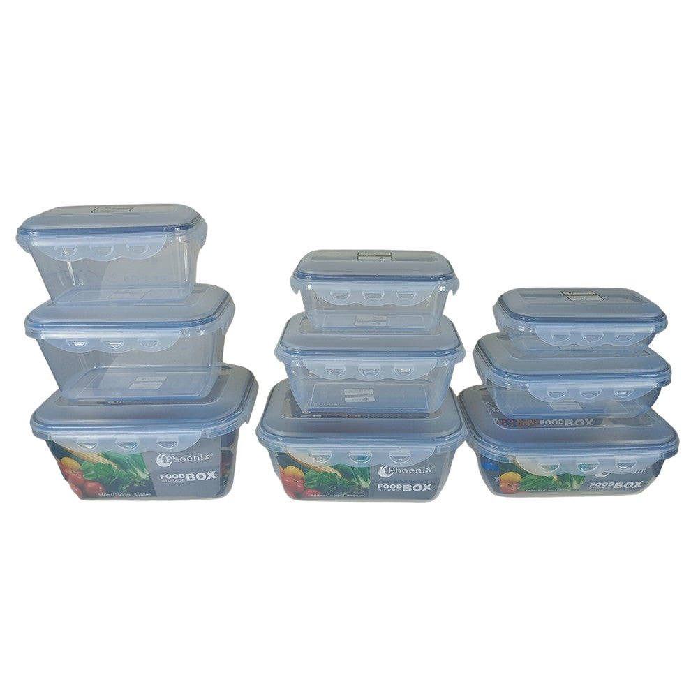 Phoenix, Food Container 3 Pcs Set With Clips Lid, Available in Different Sizes