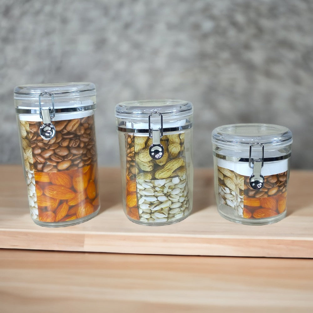 Phoenix, Acrylic Airtight Round Food Jar, Available in Different Sizes