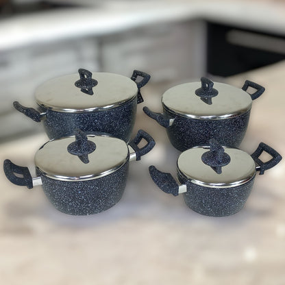 Phoenix, Professional Granite Cookware Set Of 8 Pcs