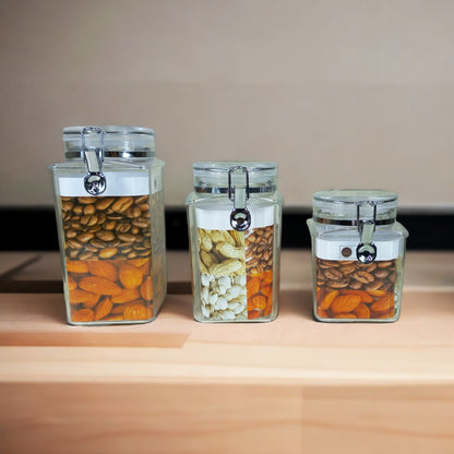 Phoenix, Acrylic Airtight Squared Food Jar, Available in Different Sizes