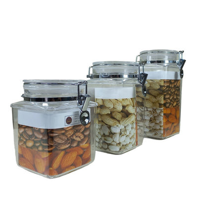 Phoenix, Acrylic Airtight Squared Food Jar, Available in Different Sizes