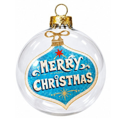 Hanging Glass Christmas Ball Decoration With Heart Design 7 cm, Available in 2 colors