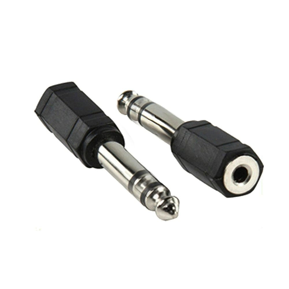 Plug Audio 3.5 mm to 6.5 mm Jack Female to Male Adapter for Microphone, Guitar, Audio and other Equipment to Adapt a Mini Stereo to a Stereo Jack - P208