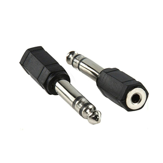 Plug Audio 3.5 mm to 6.5 mm Jack Female to Male Adapter for Microphone, Guitar, Audio and other Equipment to Adapt a Mini Stereo to a Stereo Jack - P208
