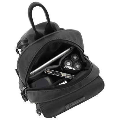 Poso, Anti Theft Sling Bag, Crossbody Pack - Lockable Zippers, Rfid Safe Pocket And Cut Resistant Fabric Black