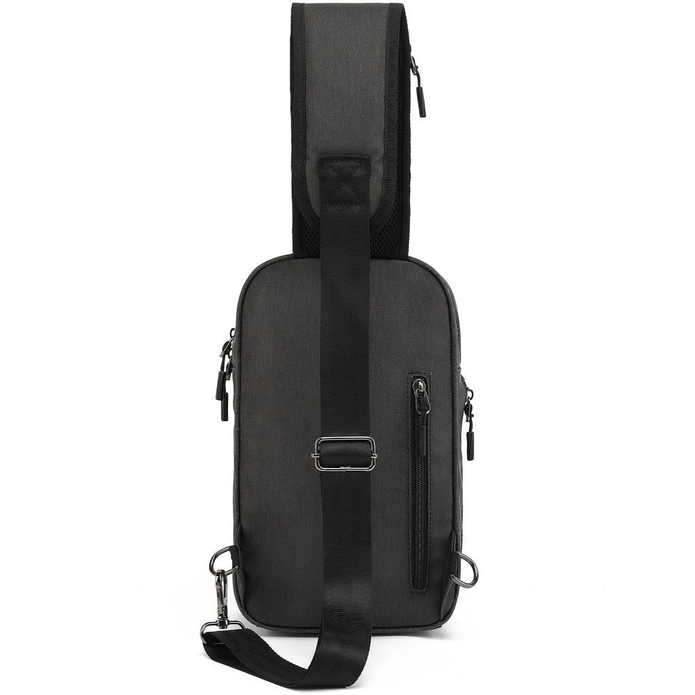 Poso, Anti Theft Sling Bag, Crossbody Pack - Lockable Zippers, Rfid Safe Pocket And Cut Resistant Fabric Black
