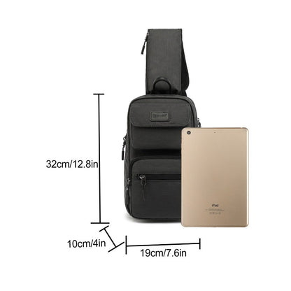 Poso, Anti Theft Sling Bag, Crossbody Pack - Lockable Zippers, Rfid Safe Pocket And Cut Resistant Fabric Black