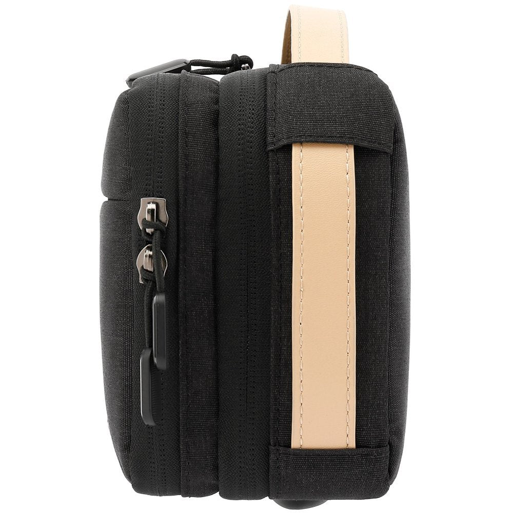POSO, Travel Business Handbag, Cable Organizer Hard Disk Case Electronic Accessories Digital Storage Bag Water Resistant With USB Charging Port, Dark Grey